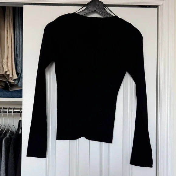 Zara Black Ribbed Cardigan - Picture 6 of 6